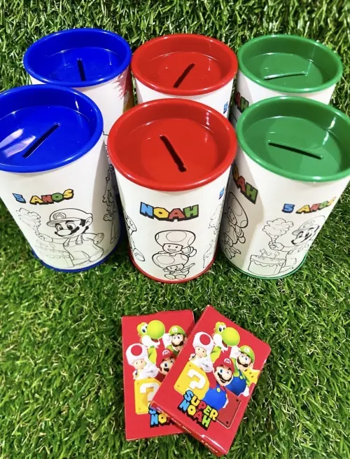 Cofrinho de Colorir Mario Personalizado