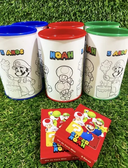 Cofrinho de Colorir Mario Personalizado