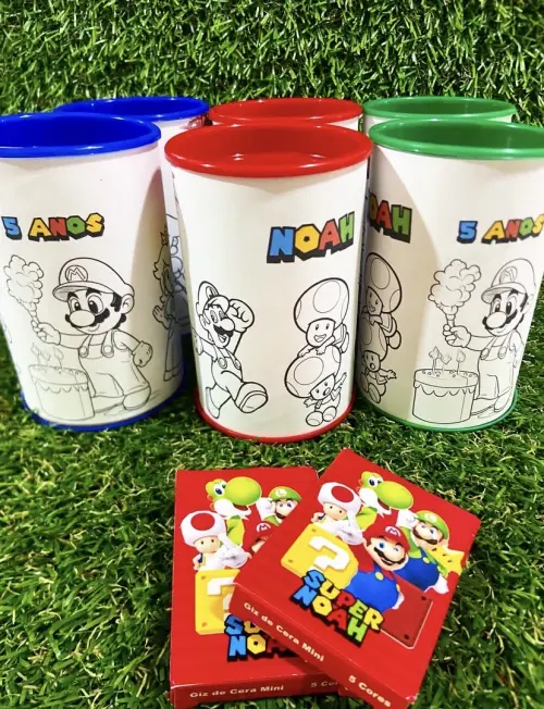 Cofrinho de Colorir Mario Personalizado