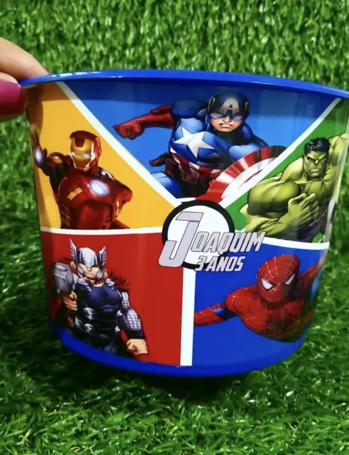 Baldinho de pipoca personalizado 1,5L
