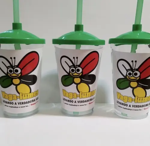 Copo com canudo personalizado 400ml