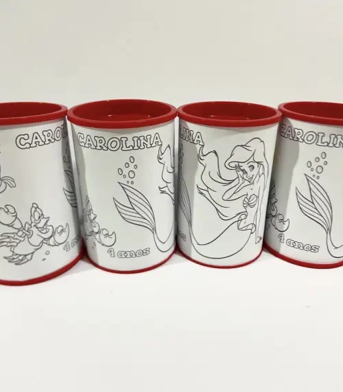 Cofrinho de colorir Ariel personalizado