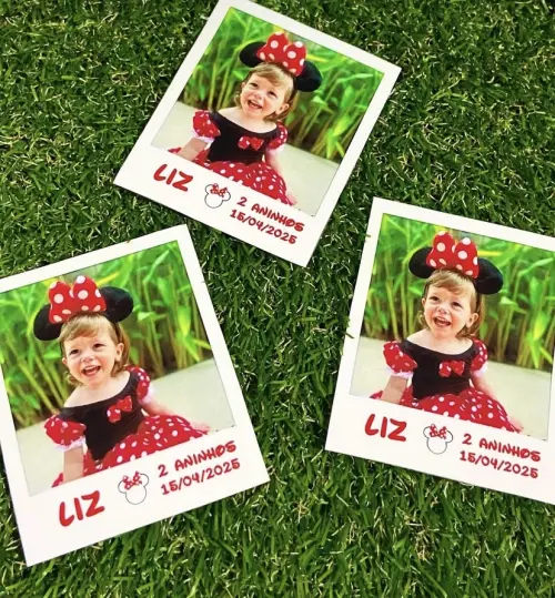 Imã de geladeira polaroide personalizado