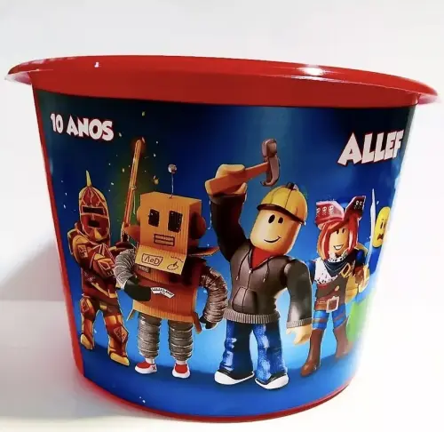 Baldinho de pipoca personalizado