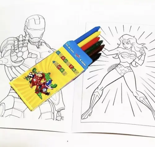Livrinho de colorir personalizado Super Heróis