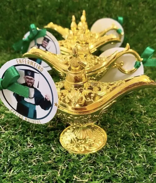 Mini lâmpada com tag personalizada