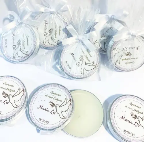 Latinha com vela Personalizada