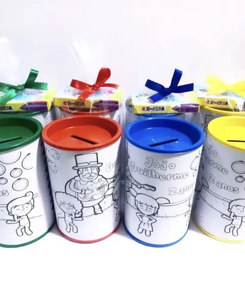 Cofrinho de colorir personalizado