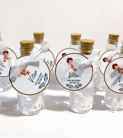 Garrafinha batizado Personalizada