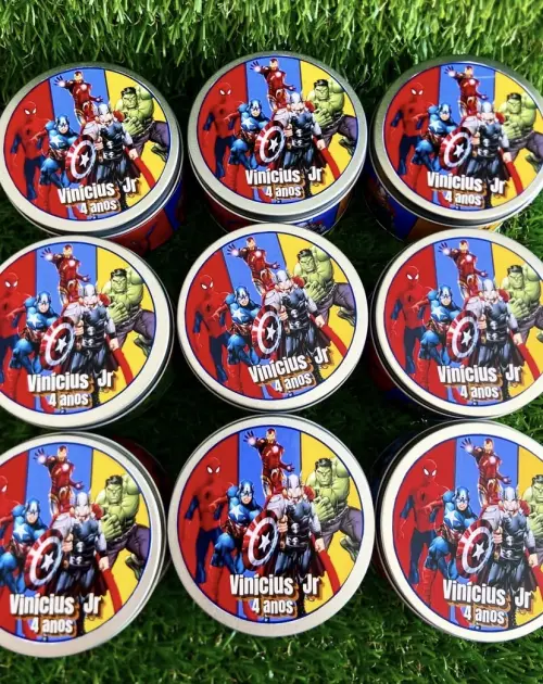 Lata de metal Personalizada Super Heróis