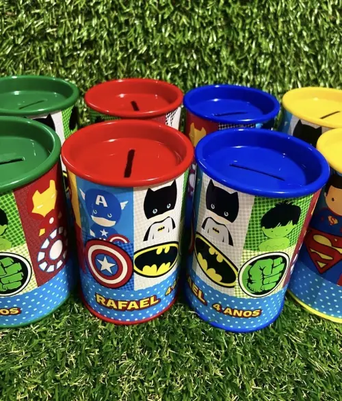 Cofrinhos personalizados heróis baby