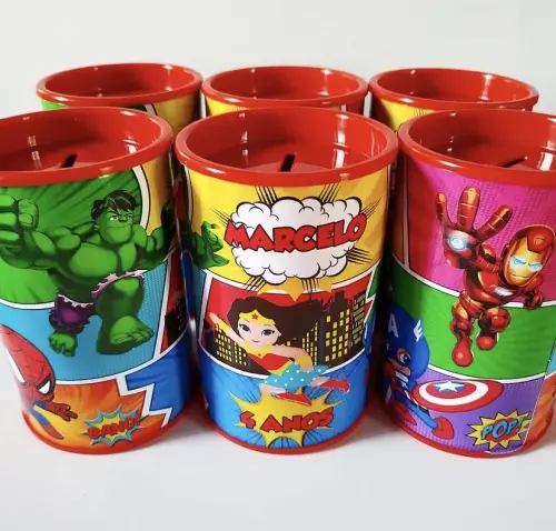 Cofrinhos personalizados heróis baby