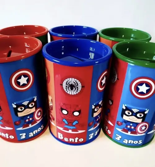 Cofrinhos personalizados heróis baby