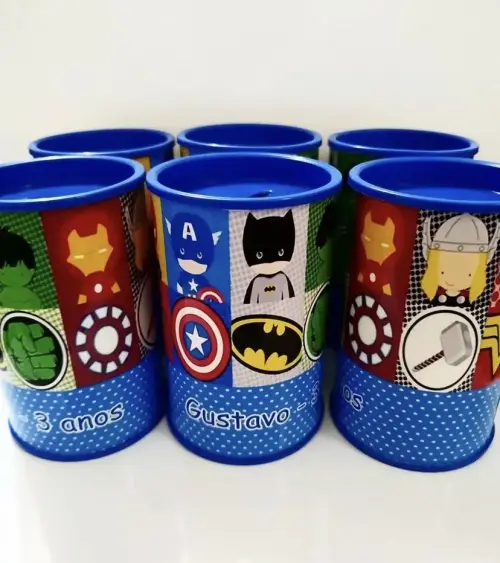 Cofrinhos personalizados heróis baby