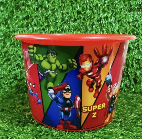 Baldinho de pipoca personalizado Super Herois