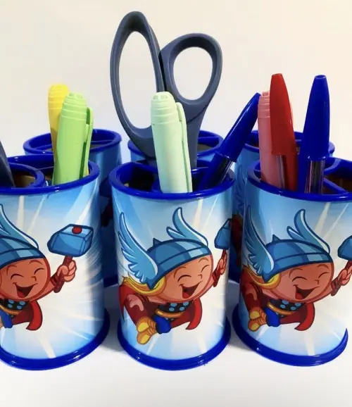 Porta lápis personalizado Super Heróis Baby