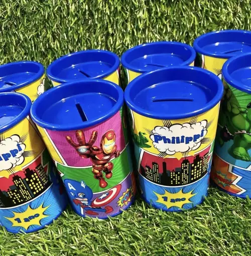 Cofrinhos personalizados heróis baby
