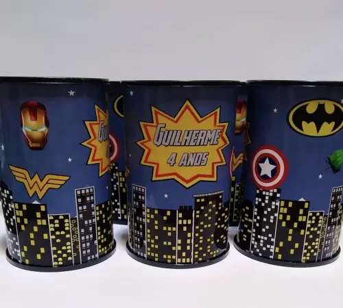 Cofrinhos personalizados heróis baby