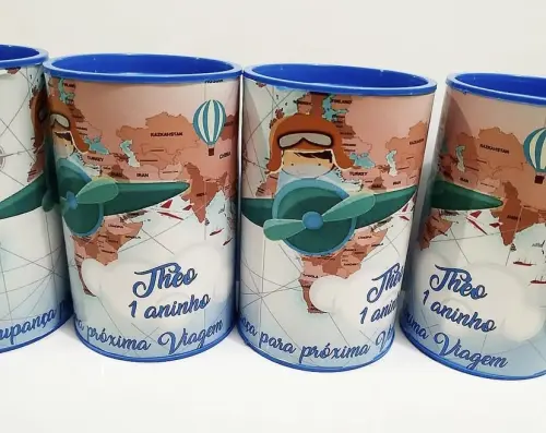 Cofrinho Volta ao Mundo Personalizado