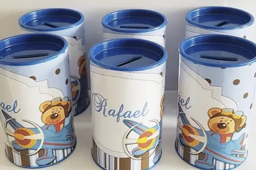 Cofrinhos personalizados Ursinho Aviador