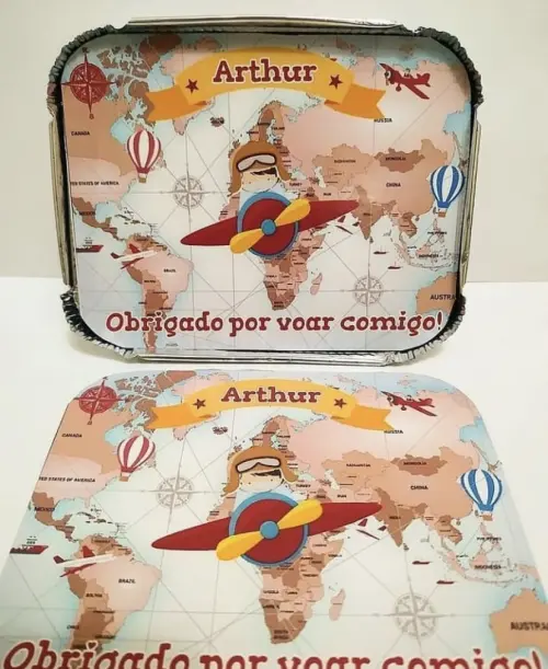 Mini marmitinha personalizada Volta ao Mundo