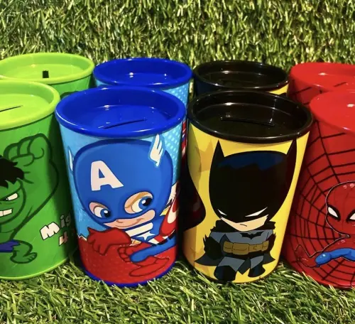 Cofrinhos personalizados heróis baby