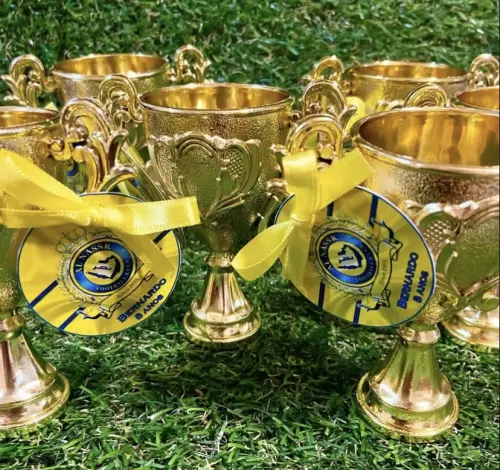 Troféu Dourado com Tag Personalizada