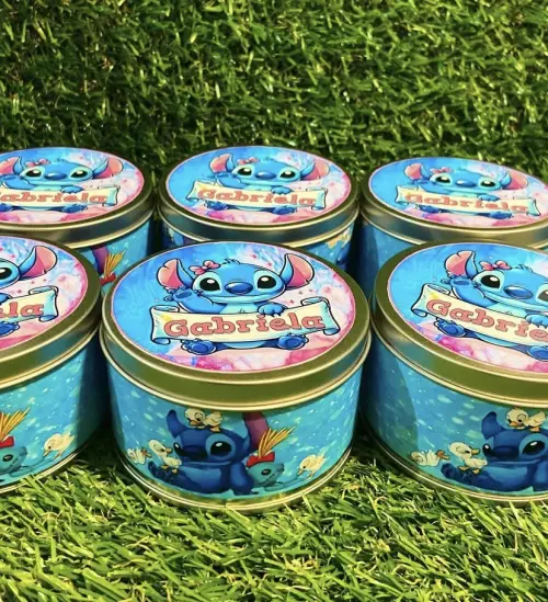 Lata de metal personalizada Stitch