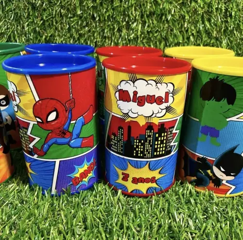 Cofrinhos personalizados heróis baby