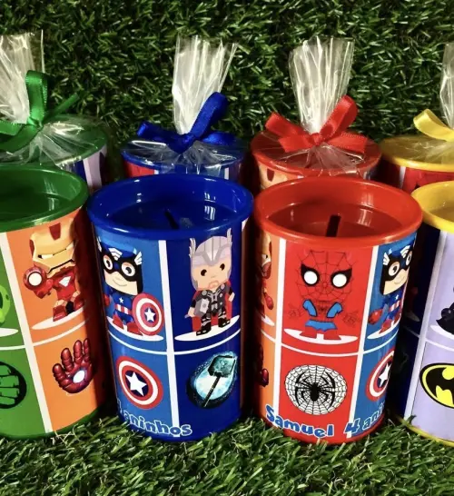 Cofrinhos personalizados heróis baby