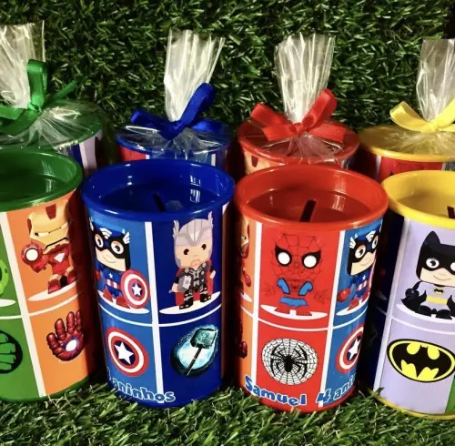 Cofrinhos personalizados heróis baby