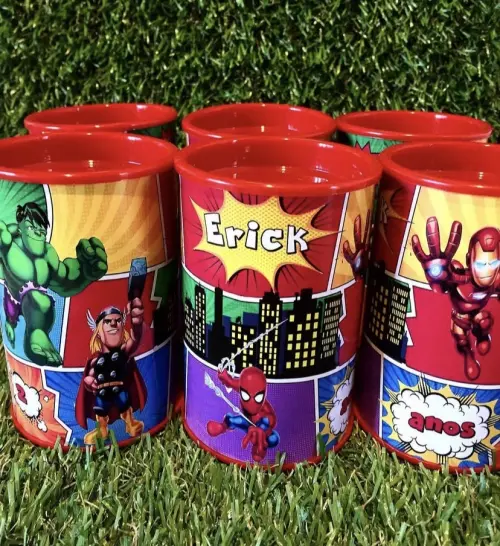 Cofrinhos personalizados heróis baby