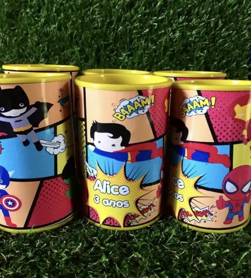 Cofrinhos personalizados heróis baby