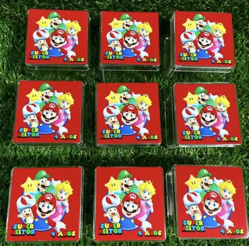 Caixinha Acrílica Personalizada Super Mário