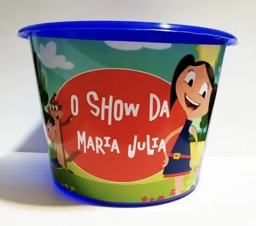 Baldinho de pipoca personalizado