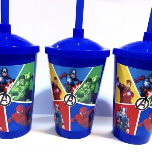 Baldinho + Copo personalizado Super Herois