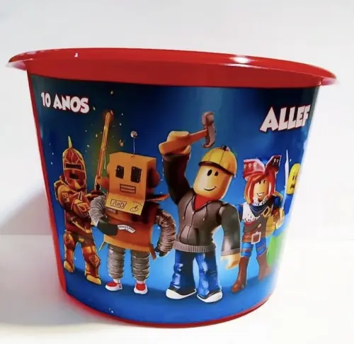 Baldinho de pipoca personalizado