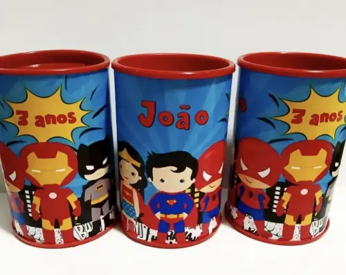 Cofrinhos personalizados heróis baby