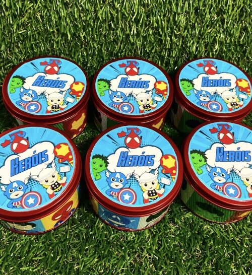 Lata super herois baby personalizada