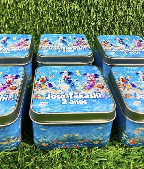 Lata de metal quadrada personalizada