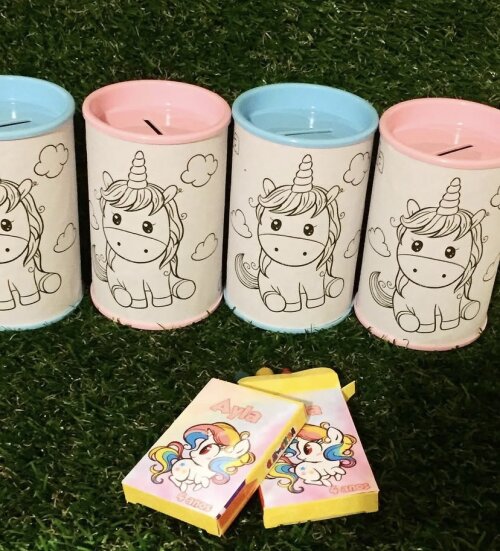 Cofrinho de colorir personalizado
