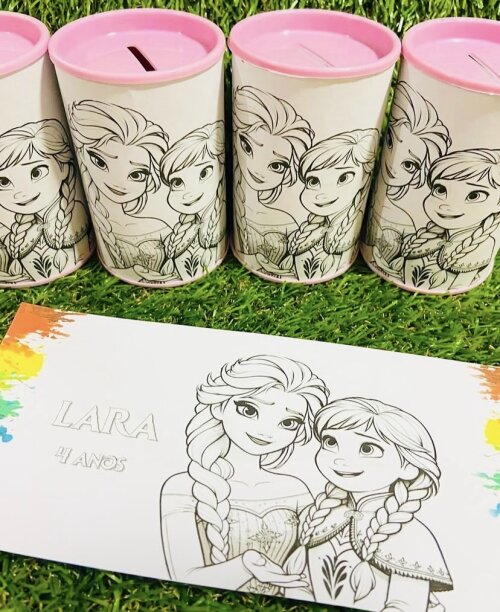 Cofrinho de colorir personalizado