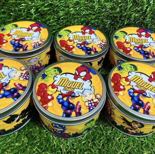 Lata super herois baby personalizada
