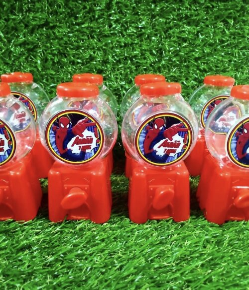 Mini baleiros personalizados Homem Aranha
