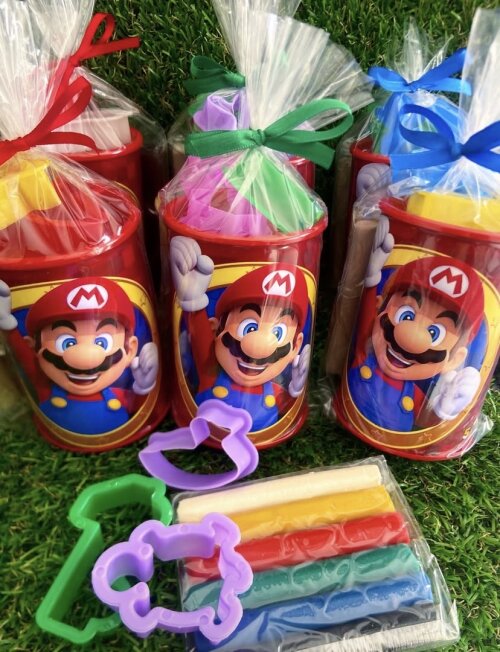 Cofrinho + Kit Massinha personalizado Super Mario