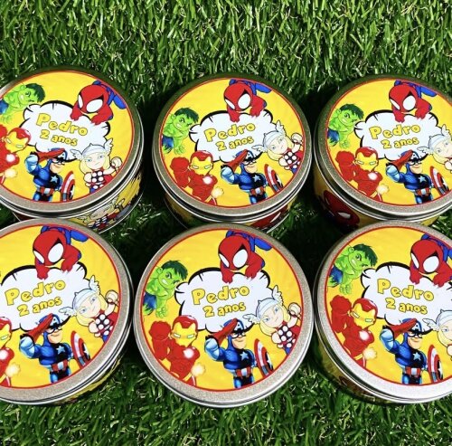 Lata super herois baby personalizada
