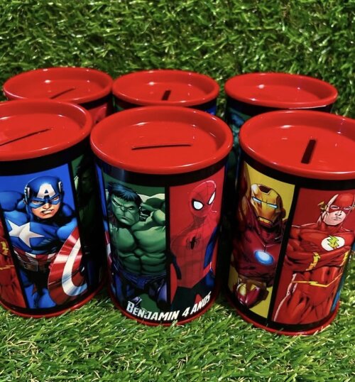 Cofrinhos personalizados super heróis