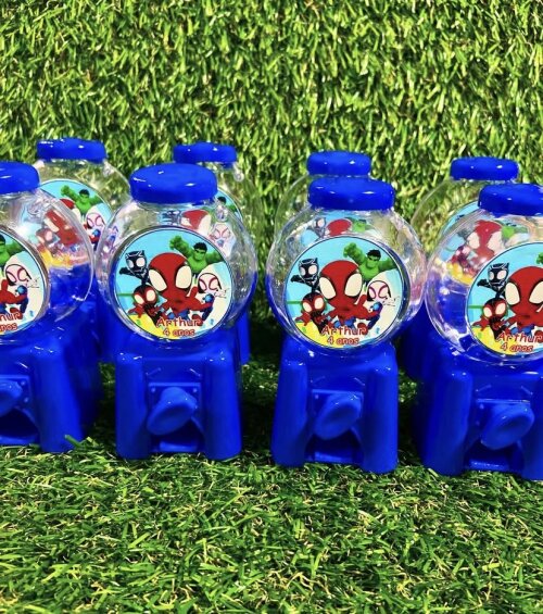Mini baleiros personalizados Homem Aranha