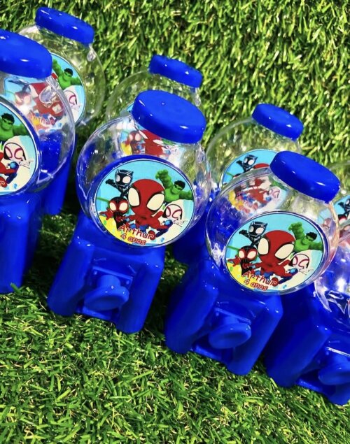Mini baleiros personalizados Homem Aranha