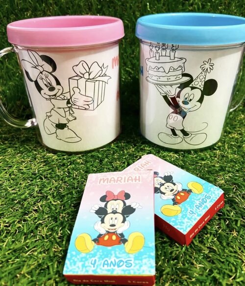 Caneca Acrílica de Colorir Personalizada